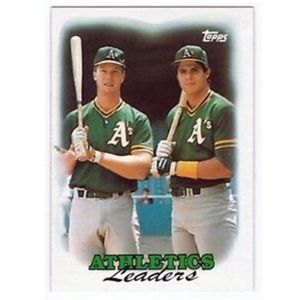 MARK MCGWIRE JOSE CANSECO 1988 TOPPS CARD